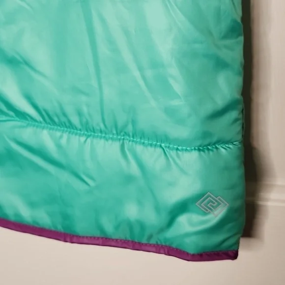 Zelos Girls Seafoam Purple Puffer Vest Size L NWT - Picture 3 of 10